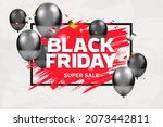 black friday sale vector banner.... | Shutterstock .eps vector #2073442811