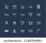 Set Of 20 Black Linear Icons...