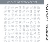 100 feedback universal icons... | Shutterstock .eps vector #1234351927