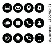 contact us icons. web icon.... | Shutterstock .eps vector #1500983471