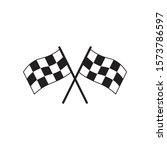 racing flag icon vector. star... | Shutterstock .eps vector #1573786597