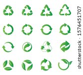recycle icon set. recycle... | Shutterstock .eps vector #1576451707