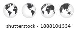 earth globe icon set. earth... | Shutterstock .eps vector #1888101334