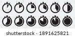 stopwatch icon set  timer ... | Shutterstock .eps vector #1891625821