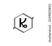 monogram initial k logo design... | Shutterstock .eps vector #2149853851