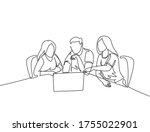 single continuous line drawing... | Shutterstock .eps vector #1755022901