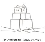 continuous one line drawing... | Shutterstock .eps vector #2033397497