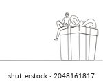 single one line drawing... | Shutterstock .eps vector #2048161817