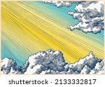 beautiful clouds in the sky.... | Shutterstock .eps vector #2133332817