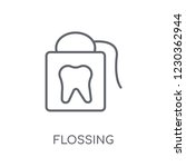 flossing linear icon. modern... | Shutterstock .eps vector #1230362944