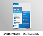 premium business flyer template ... | Shutterstock .eps vector #1504637837