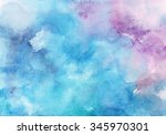 Watercolor Wet Background. Blue ...