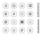expression icon set. collection ... | Shutterstock .eps vector #1200123211