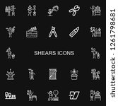 editable 22 shears icons for... | Shutterstock .eps vector #1261798681