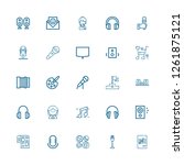 editable 25 microphone icons... | Shutterstock .eps vector #1261875121