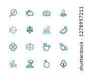 editable 16 nature icons for... | Shutterstock .eps vector #1278957211