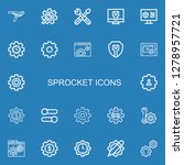 editable 22 sprocket icons for... | Shutterstock .eps vector #1278957721