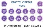 editable 14 encyclopedia icons... | Shutterstock .eps vector #1654681261