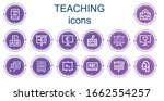 editable 14 teaching icons for... | Shutterstock .eps vector #1662554257