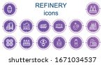 editable 14 refinery icons for... | Shutterstock .eps vector #1671034537