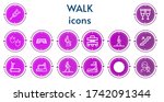 editable 14 walk icons for web... | Shutterstock .eps vector #1742091344