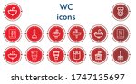 editable 14 wc icons for web... | Shutterstock .eps vector #1747135697