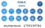 editable 14 public icons for... | Shutterstock .eps vector #1759159781