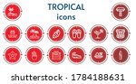 editable 14 tropical icons for... | Shutterstock .eps vector #1784188631