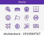 premium set of world line icons.... | Shutterstock .eps vector #1914569767