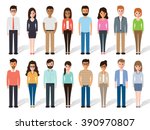 group of working people... | Shutterstock .eps vector #390970807