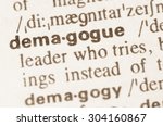Small photo of Definition of word demagogue in dictionary