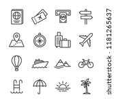 tour and travel outline icon... | Shutterstock .eps vector #1181265637