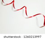 image of red ribbon on white... | Shutterstock . vector #1260213997