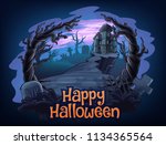 horror scene illustration | Shutterstock .eps vector #1134365564