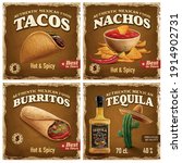 vintage mexican food and drink... | Shutterstock .eps vector #1914902731