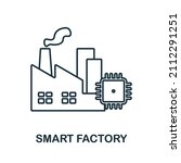 smart factory icon. line... | Shutterstock .eps vector #2112291251