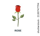 rose flat icon. colored element ... | Shutterstock .eps vector #2130747794