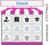 new trend casual icon set.... | Shutterstock .eps vector #1741799621