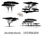 Silhouette Of Africa Trees...