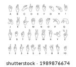 english sign language asl... | Shutterstock .eps vector #1989876674