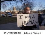 Small photo of Washington/USA – January 25, 2019 Demonstration in support of Iranian American journalist Marzieh Hashemi at the U.S. Courthouse in Washington.