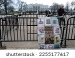 Small photo of Washington, DC – January 28, 2023: A poster at the White House barricade shows ten people killed by police in the wake of the killing of Tyre Nichol's in Memphis.