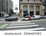 Small photo of San Francisco, CA – August 11, 2023: Cruise and Waymo Robo-Taxis are now able to pick up paying passengers for rides in the city to the delight of some and the chagrin of others.