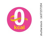 0 kcal icon   stamp for... | Shutterstock .eps vector #1637257354