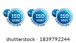 iso 9001  14001 and 22000... | Shutterstock .eps vector #1839792244
