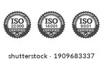 iso 9001  14001 and 22000... | Shutterstock .eps vector #1909683337