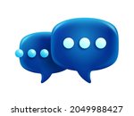 3d glossy speech dialog bubble  ... | Shutterstock .eps vector #2049988427