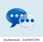 3d glossy speech dialog bubble  ... | Shutterstock .eps vector #2104547294