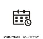 calendar icon sign symbol | Shutterstock .eps vector #1233496924