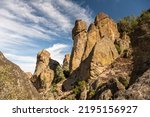 Rock Formations Tower in the High Peaks Area of Pinnacles National Park